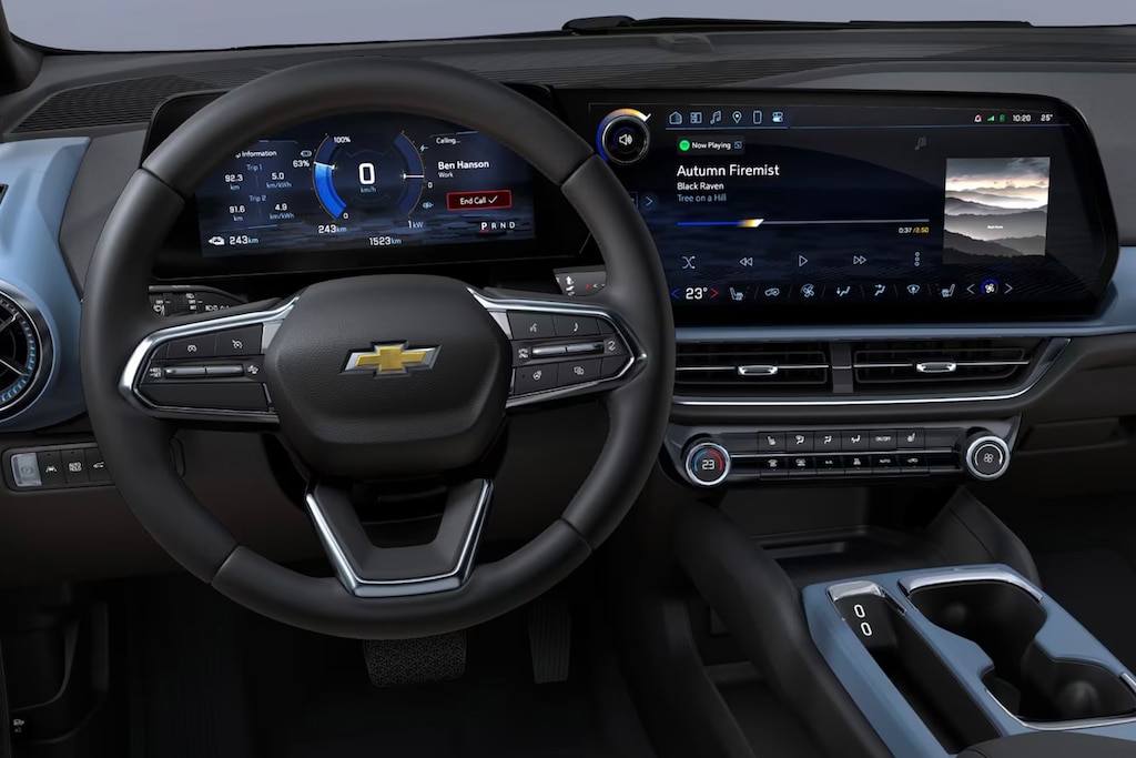 Novo design do interioa do SUV Equinox EV Elétrico da Chevrolet